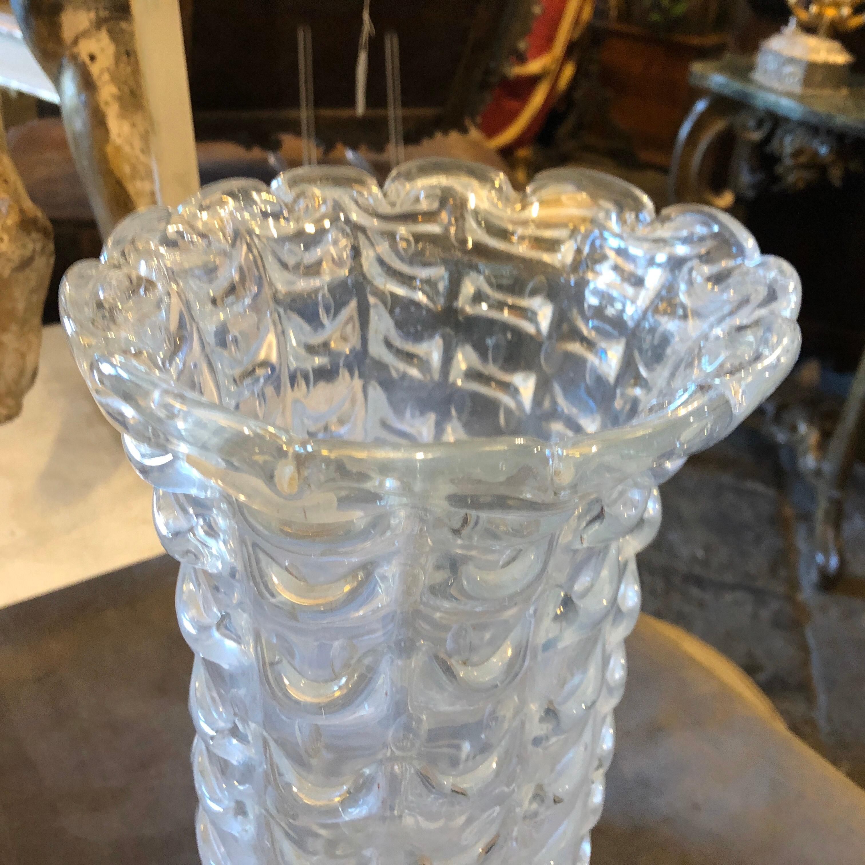 murano glass vase made in italy