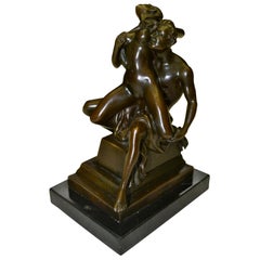 Vintage Erotic Patinated Bronze Sculpture after Bruno Zach, Austria