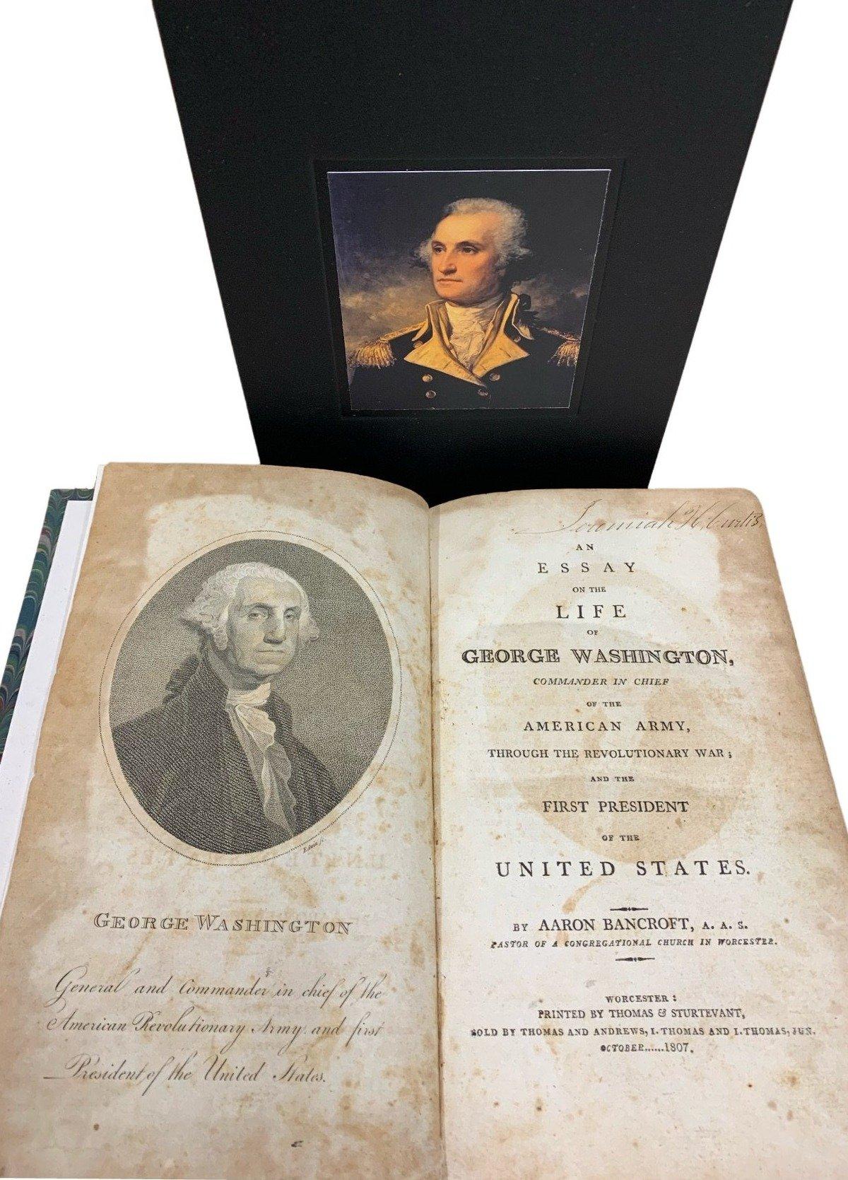 American Essay on the Life of George Washington by Aaron Bancroft, First Edition, 1807