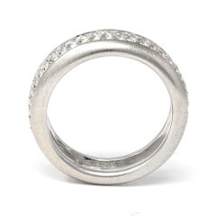 Eternity Pavé Diamond Band in 18 Karat Gold, circa 1980