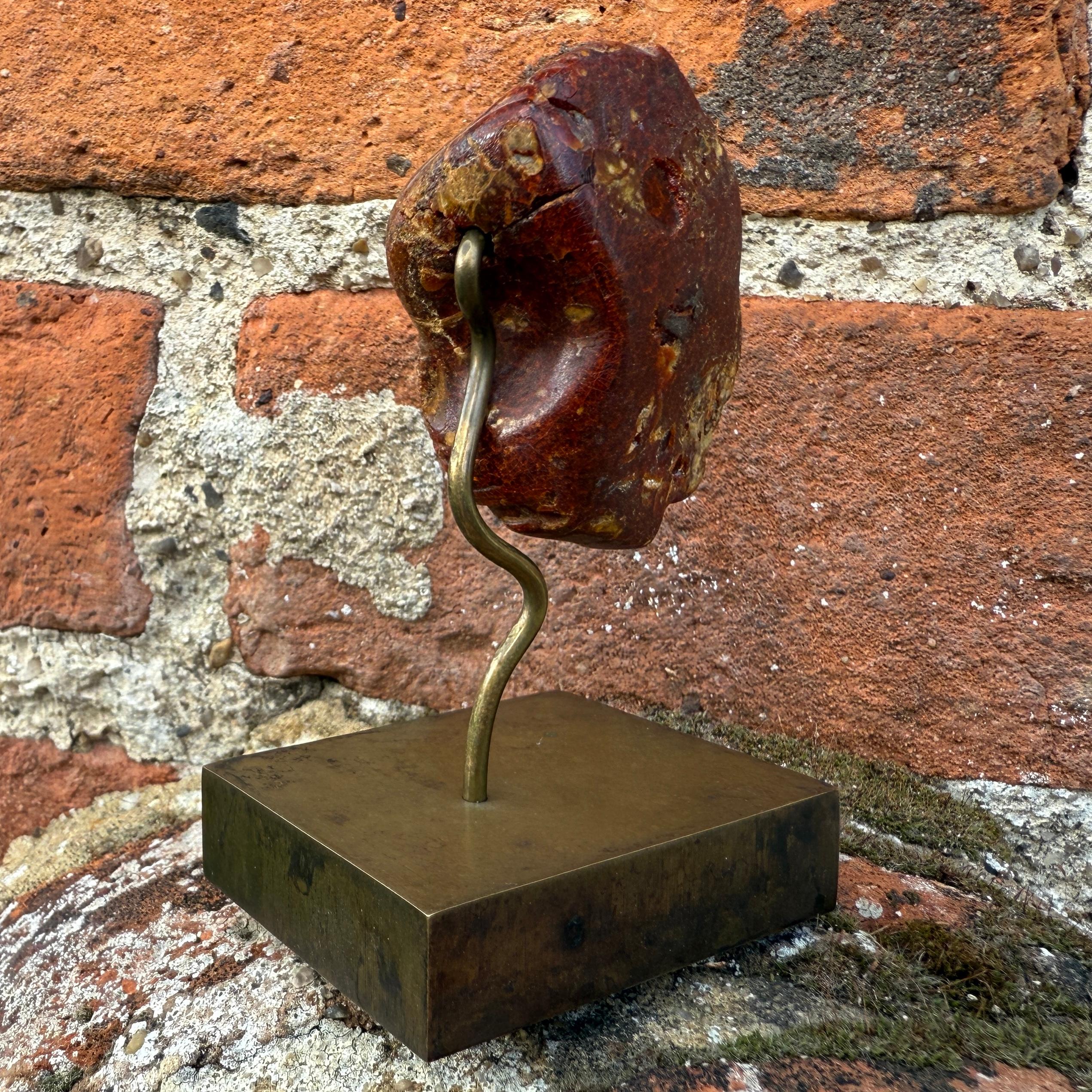 Women's or Men's An Etruscan Amber Head Pendant. Etruria, circa 5th century B.C. For Sale