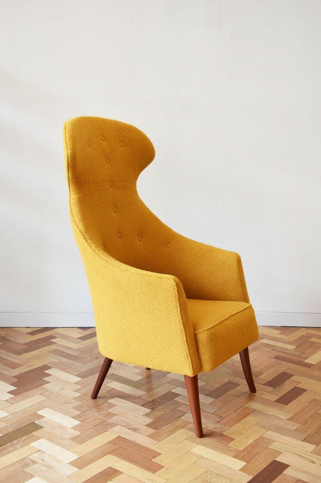 Mid-Century Modern Kerstin H. Holmquist, ‘Eva’ Lounge Chair, ”Paradise” for Swedish Nordiska Ko For Sale