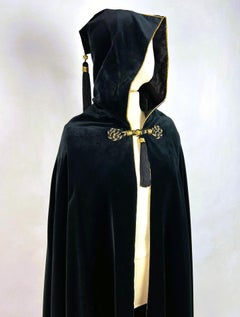 An Evening black velvet burnous by Yves Saint Laurent - Paris, circa 1975