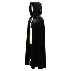 An Evening black velvet burnous by Yves Saint Laurent - Paris, circa 1975
