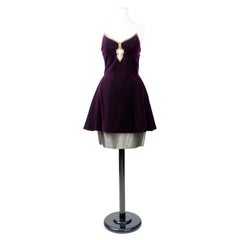 An Evening Lanvin Couture Embroidered Velvet Top & Skirt Circa 1985