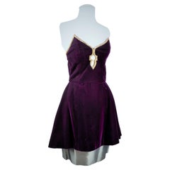 An Evening Lanvin Couture Embroidered Velvet Top & Skirt Circa 1985