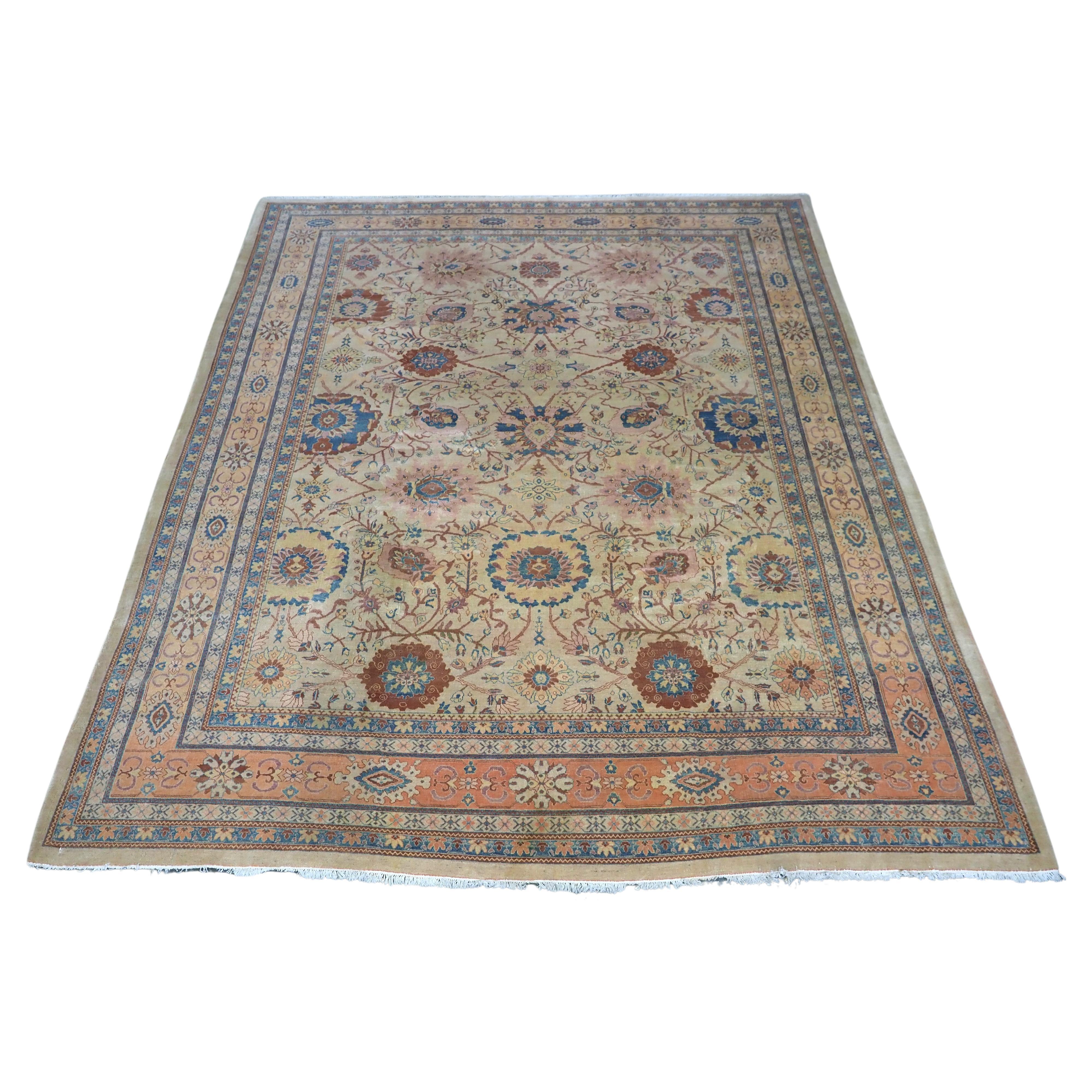 An excellent example of a vintage Ziegler design carpet in a soft colour palette For Sale