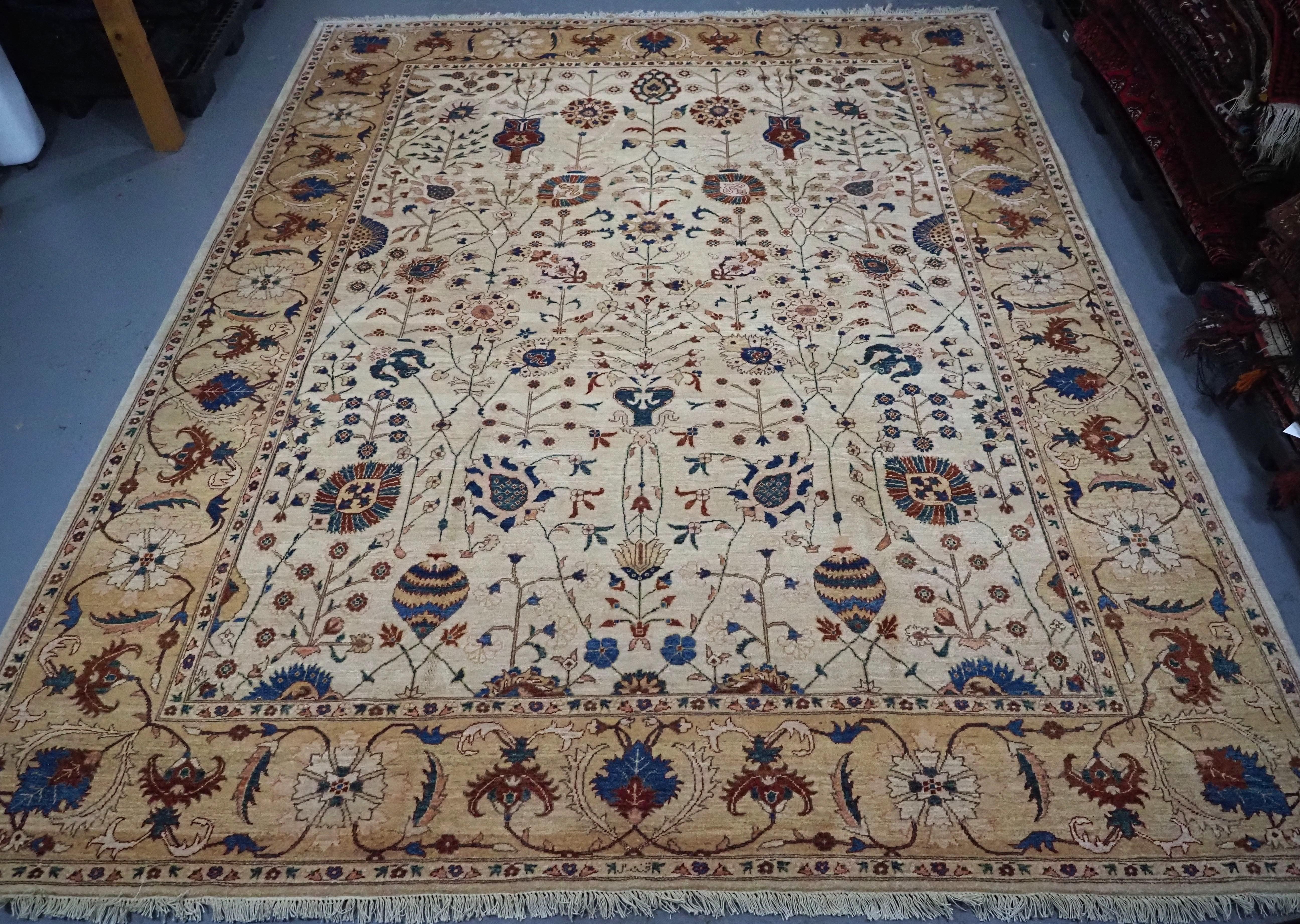 Afghan An excellent example of a Ziegler design carpet of recent production  For Sale