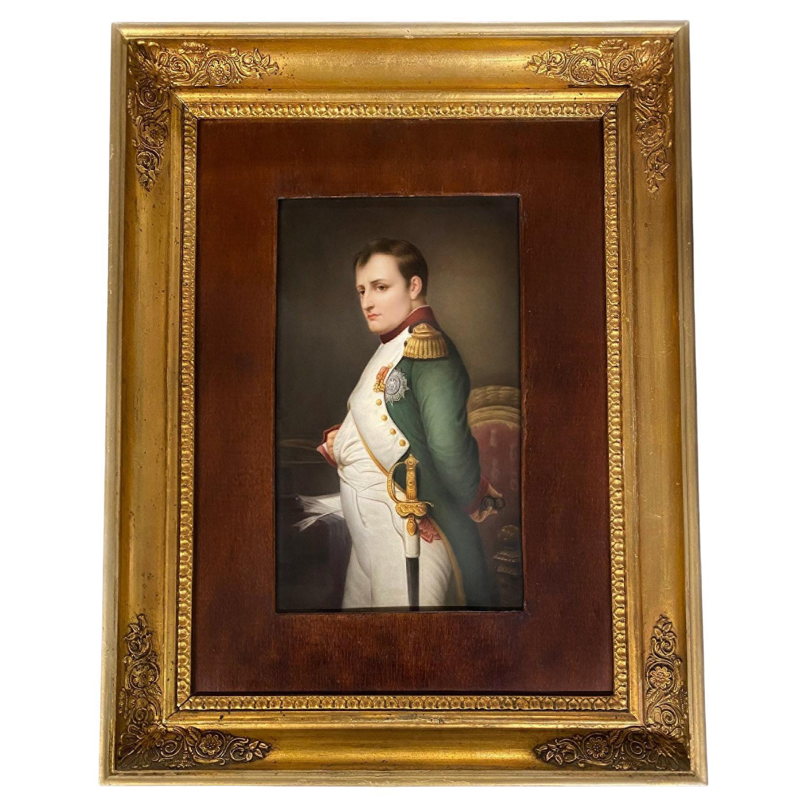 Excellent Late 19th Century K.P.M. Portrait Plaque of Napoleon Signed Wagner