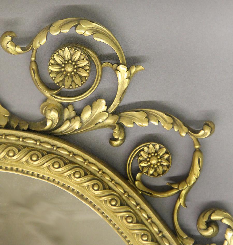 Doré Miroir en bronze doré d'excellente qualité du début du 20e siècle par Caldwell en vente
