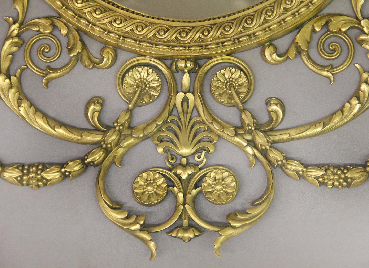Vergoldeter Bronzespiegel von Caldwell in ausgezeichneter Qualität aus dem frühen 20. Jahrhundert im Angebot 2