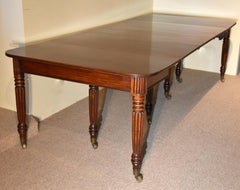 Excellent Quality Regency Gillows Type Three-Leaf Dining Table