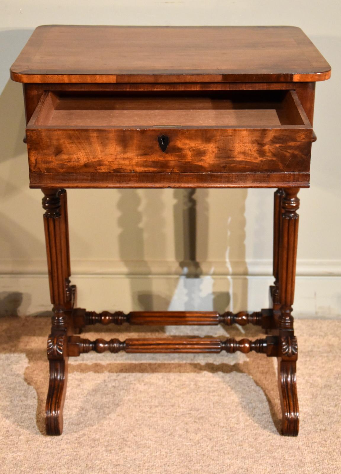 English Excellent Quality Regency Mahogany Work Table