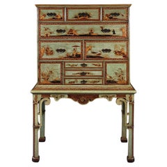 An Exceptional 18th Century Japanned Chest on Stand With Important Provenance