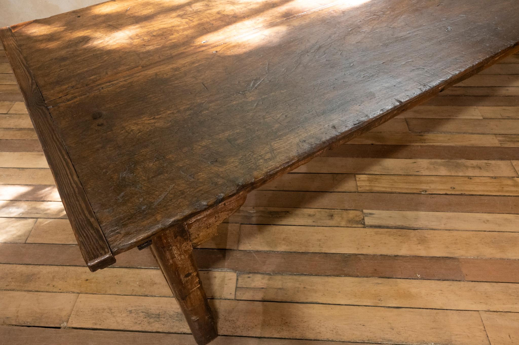 Pine Exceptional Large 18th Century & Later French Provincial Farmhouse Dining Table