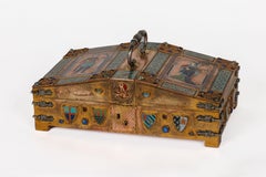 An Exceptional American Caldwell "Renaissance Style" Bronze and Enamel Humidor