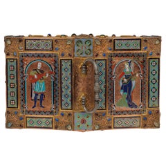 Un eccezionale Humidor americano Caldwell "stile rinascimentale" in bronzo e smalto