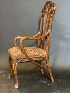 Grand fauteuil exceptionnel français Art Nouveau en acajou:: Eugène Gaillard