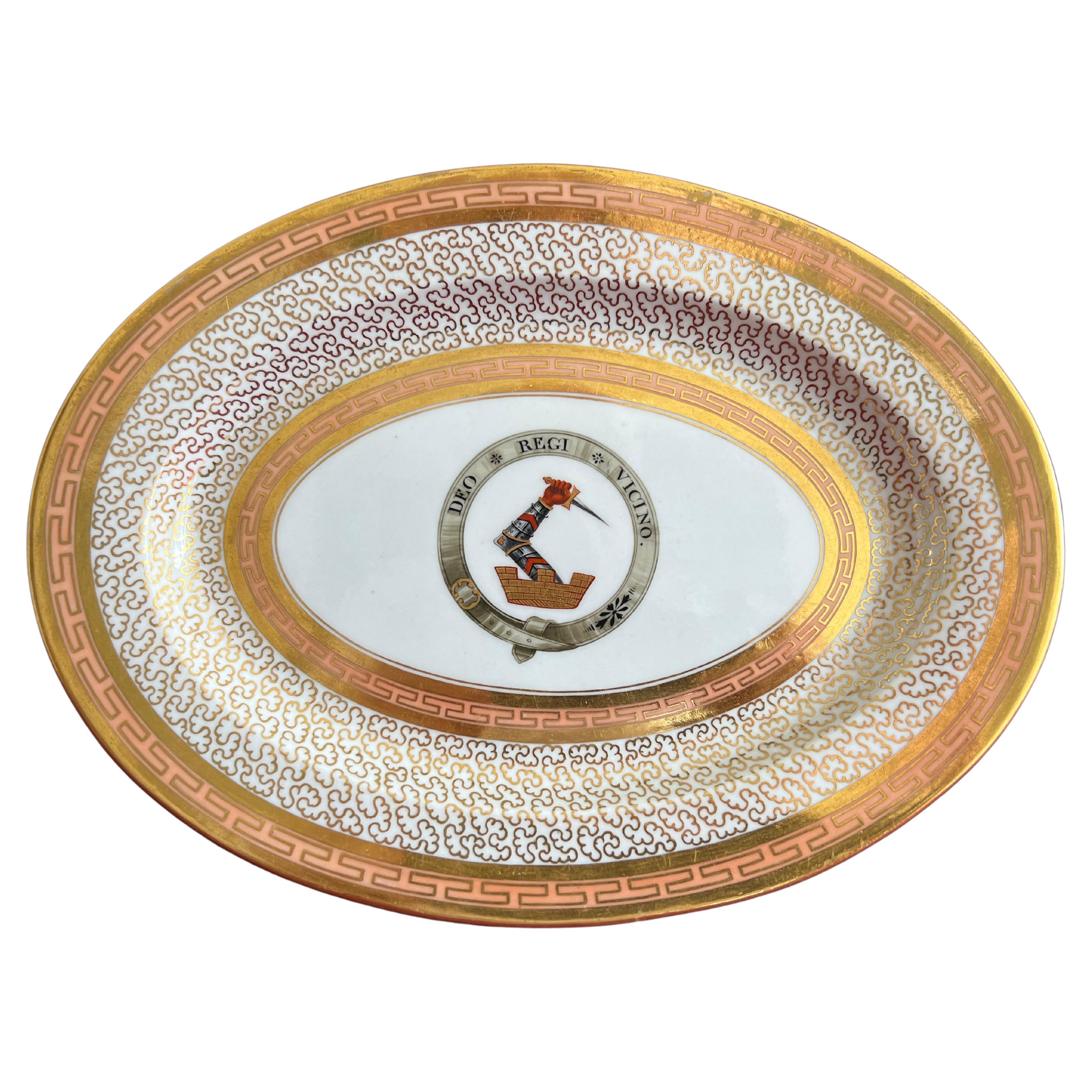Exceptional Barr Flight Barr Worcester Porcelain Platter, 1804-1813 For Sale