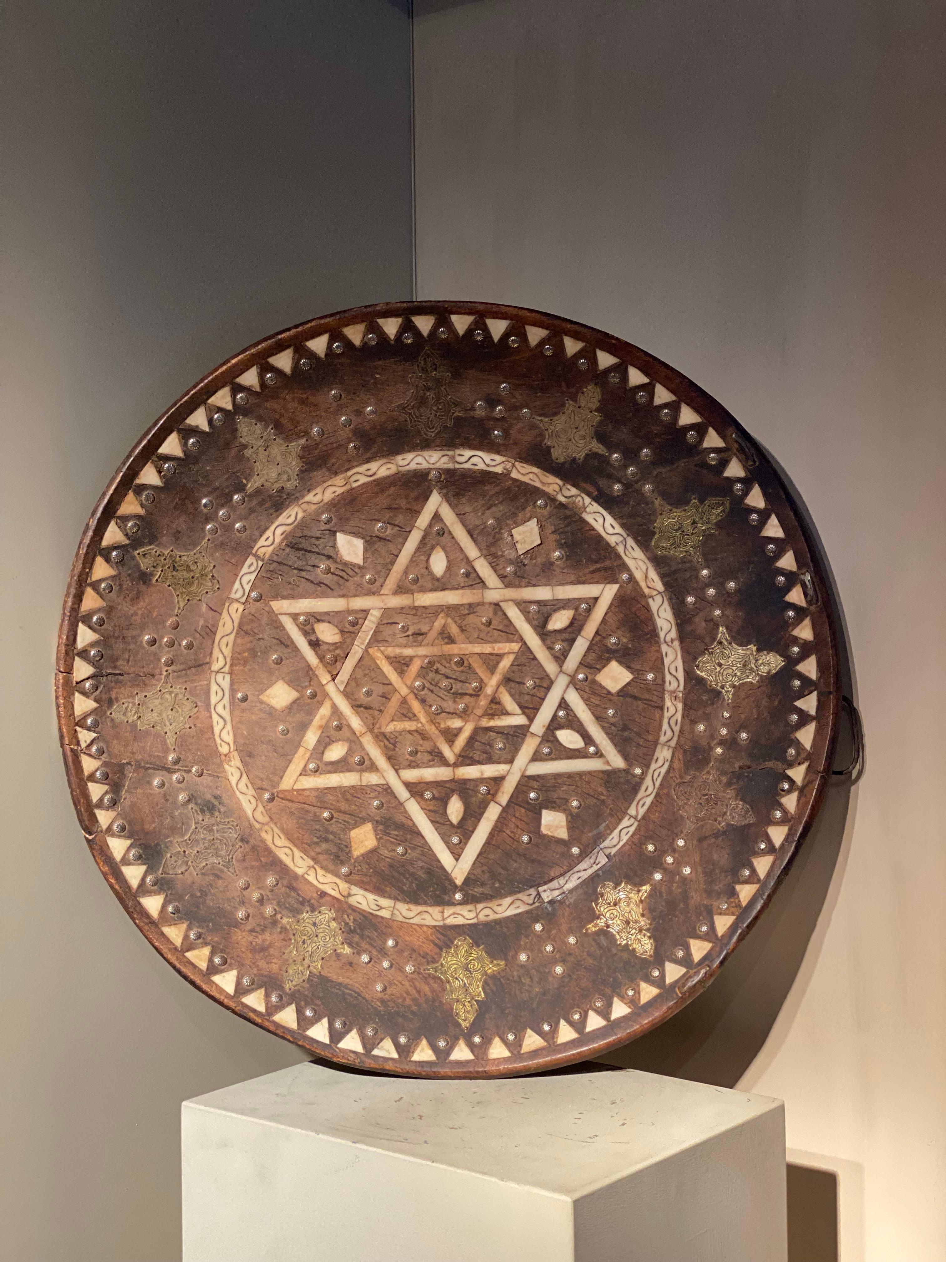 Moroccan An exceptional Berber Wooden Plate For Sale