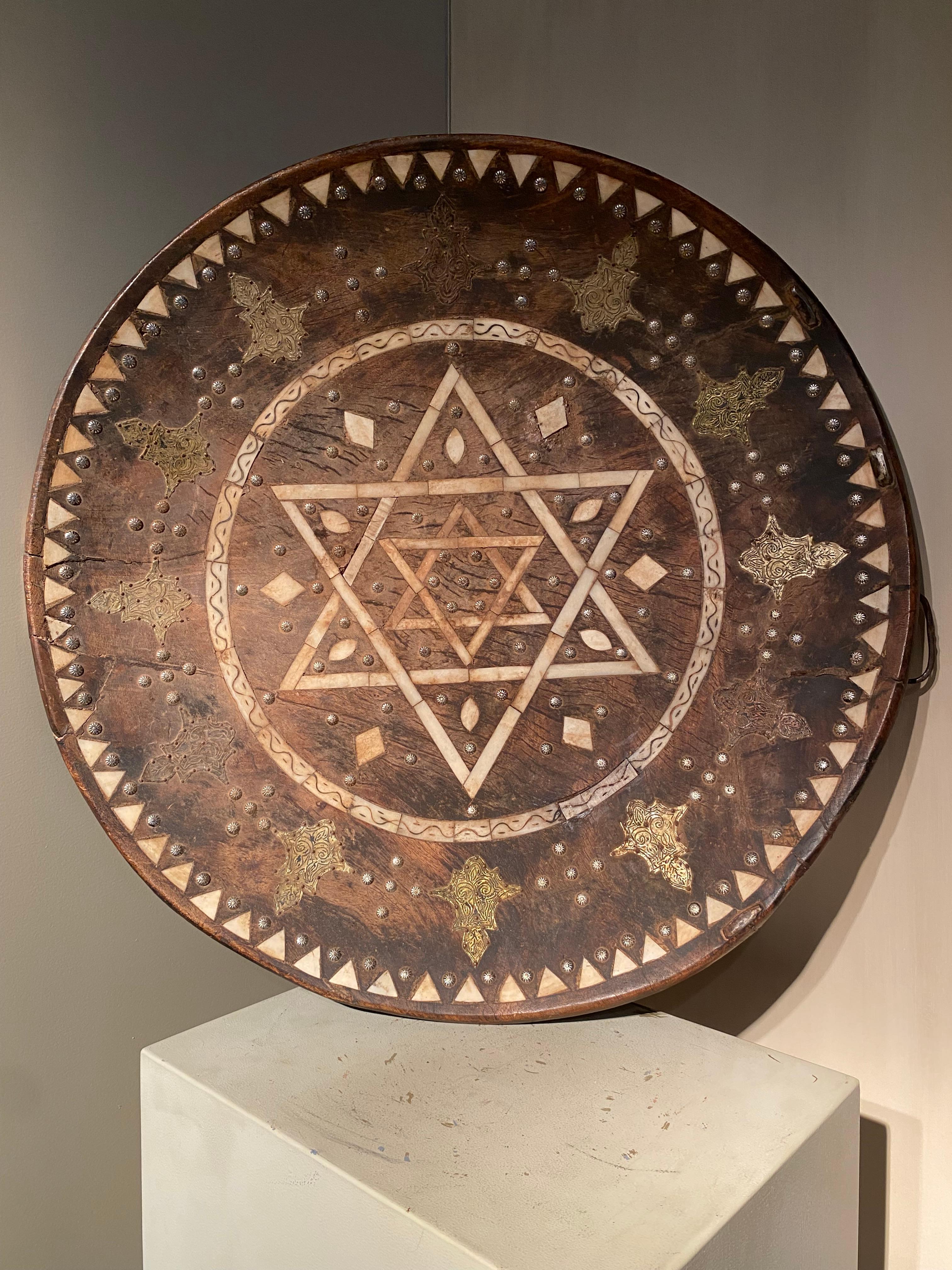 An exceptional Berber Wooden Plate For Sale 1