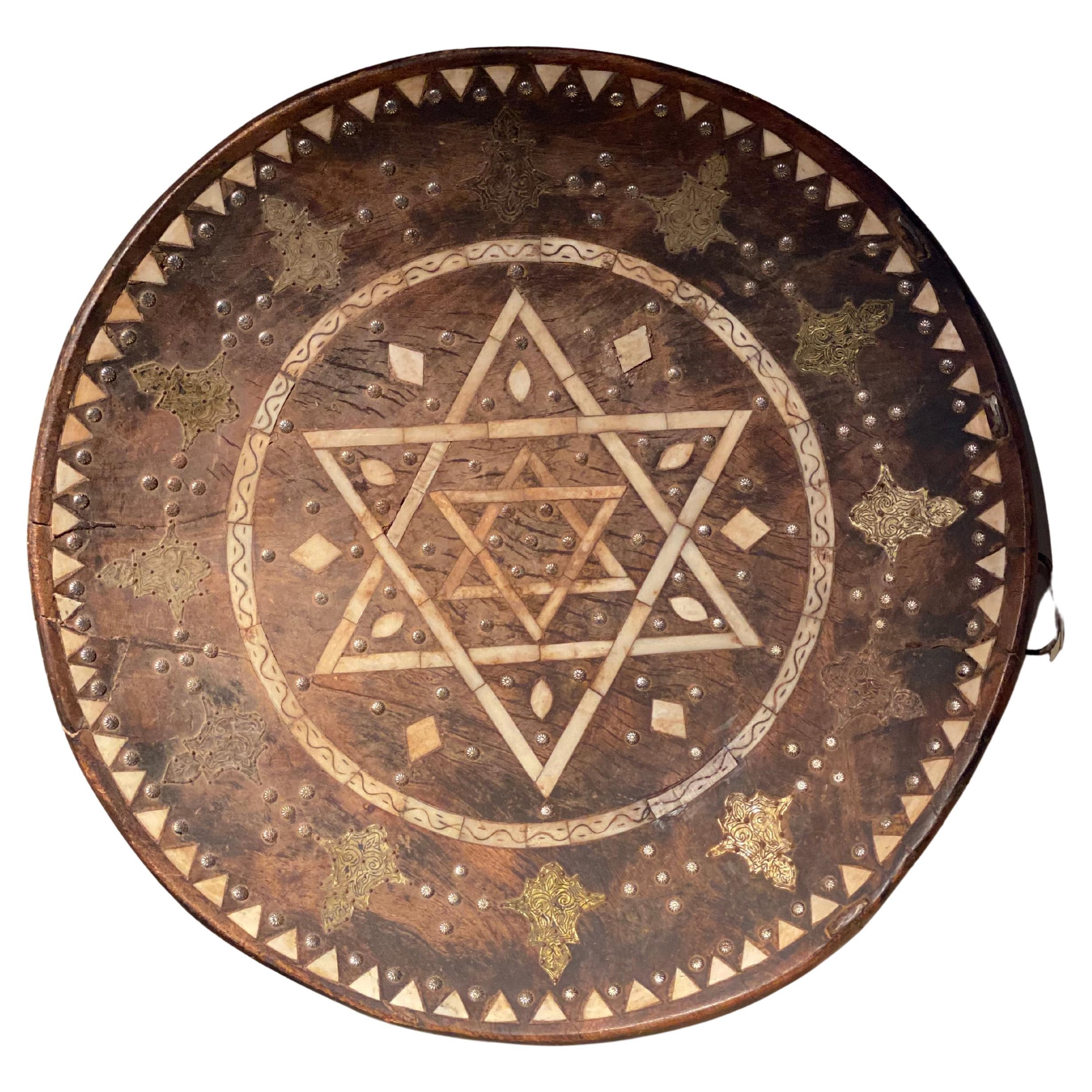 An exceptional Berber Wooden Plate For Sale