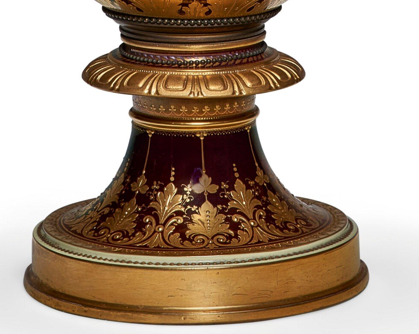 An Exceptional Berlin KPM Iridescent Jeweled Porcelain Vase 