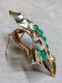 Exceptionnelle broche sur mesure de la fin des années 1930 au début des années 1940, créée par Tra...