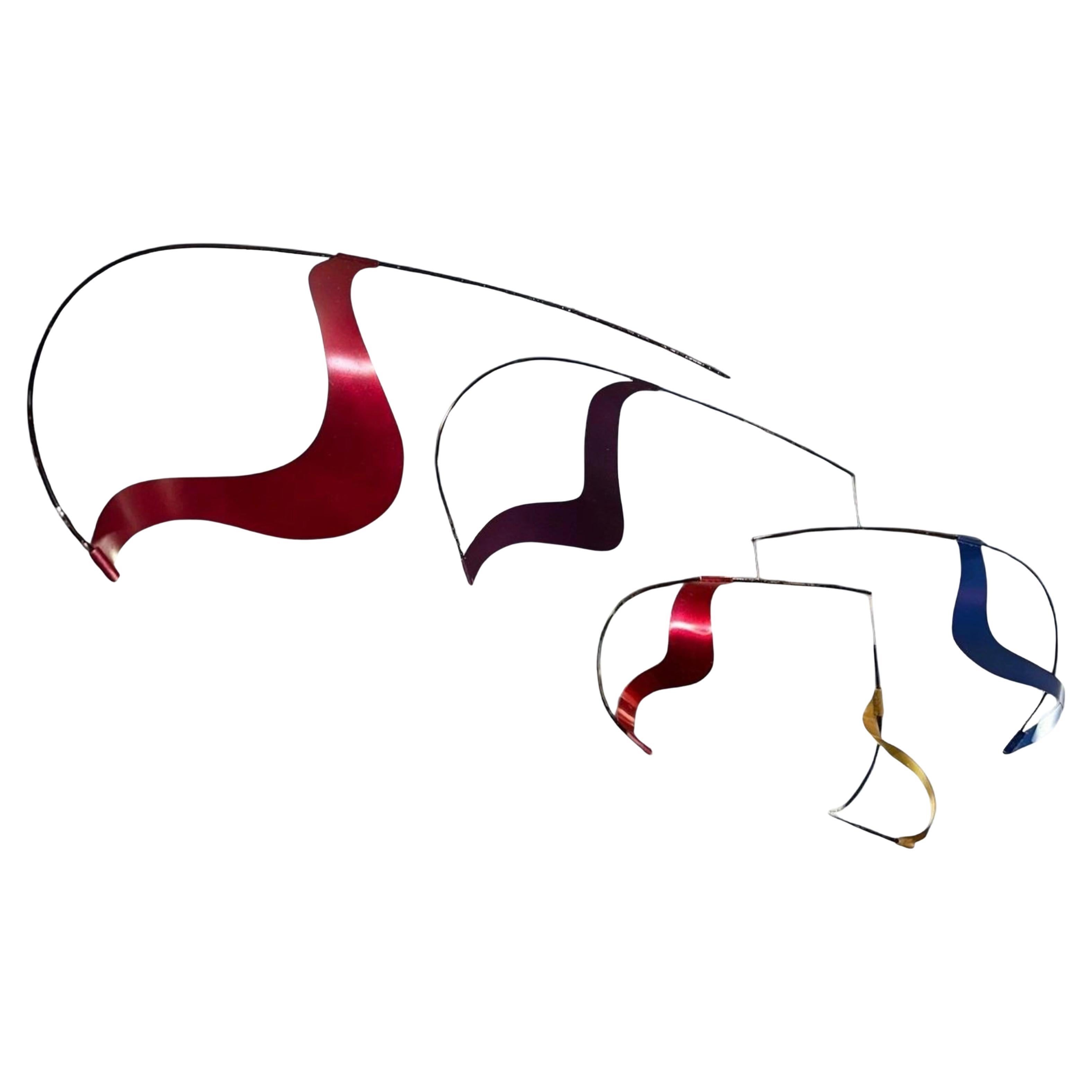 An Exceptional Calder Style Mobile Sculpture, Great Scale And Color.