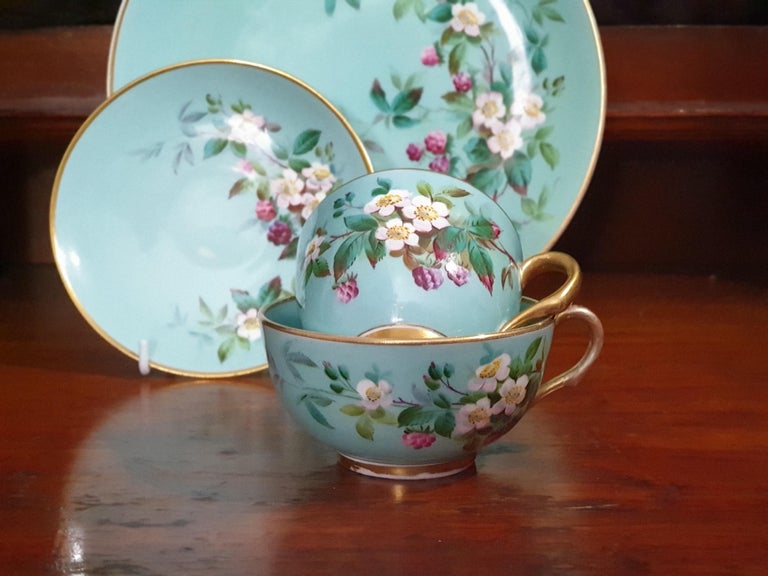 Floral Brown Westhead and Moore 'Brownfield' Trio For Sale at 1stDibs