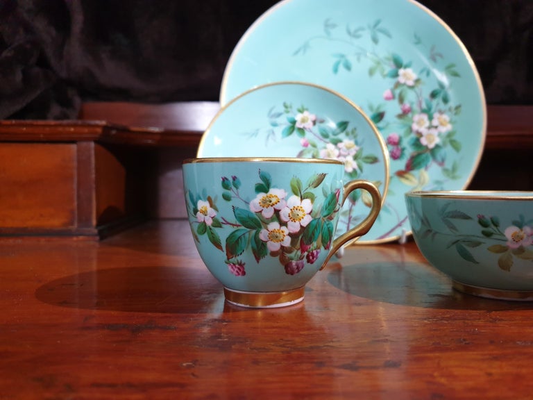 Floral Brown Westhead and Moore 'Brownfield' Trio For Sale at 1stDibs