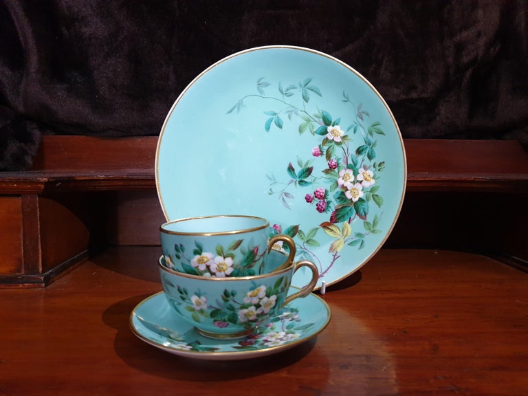 Floral Brown Westhead and Moore 'Brownfield' Trio For Sale at 1stDibs