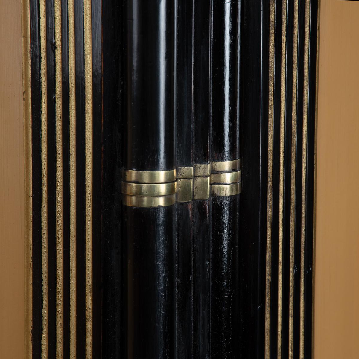 An exceptional documented folding screen by T. Robertson and Sons of Alnwick (Ebonisiert) im Angebot