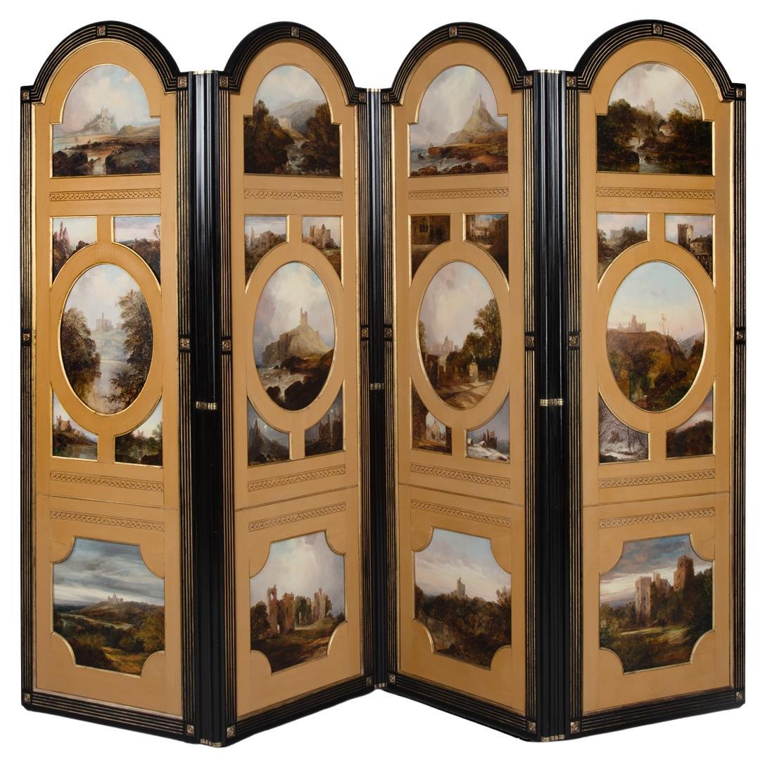 An exceptional documented folding screen by T. Robertson and Sons of Alnwick