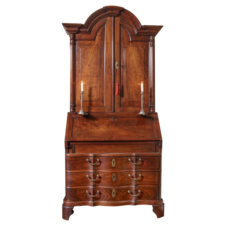 Exceptional Dutch-Colonial Indonesian Javanese Rosewood Bureau- Cabinet at  1stDibs