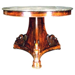 Außergewöhnlicher Mahagoni-Sockel/Mitteltisch aus der französischen Empire-Periode, um 1815