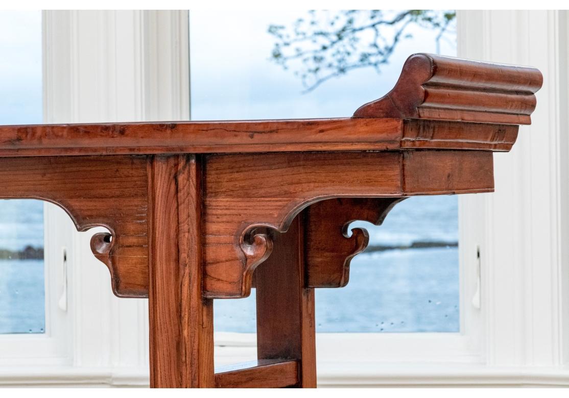 Asian An Exceptional French Polished Rosewood Altar Table For Sale