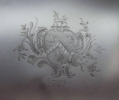 Exceptional George II Square Salver Made in London 1741 by Paul Crespin