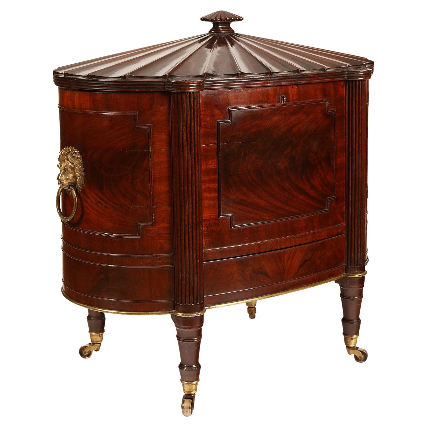 An exceptional George III mahogany cellaret, attributed to Gillows of London and For Sale