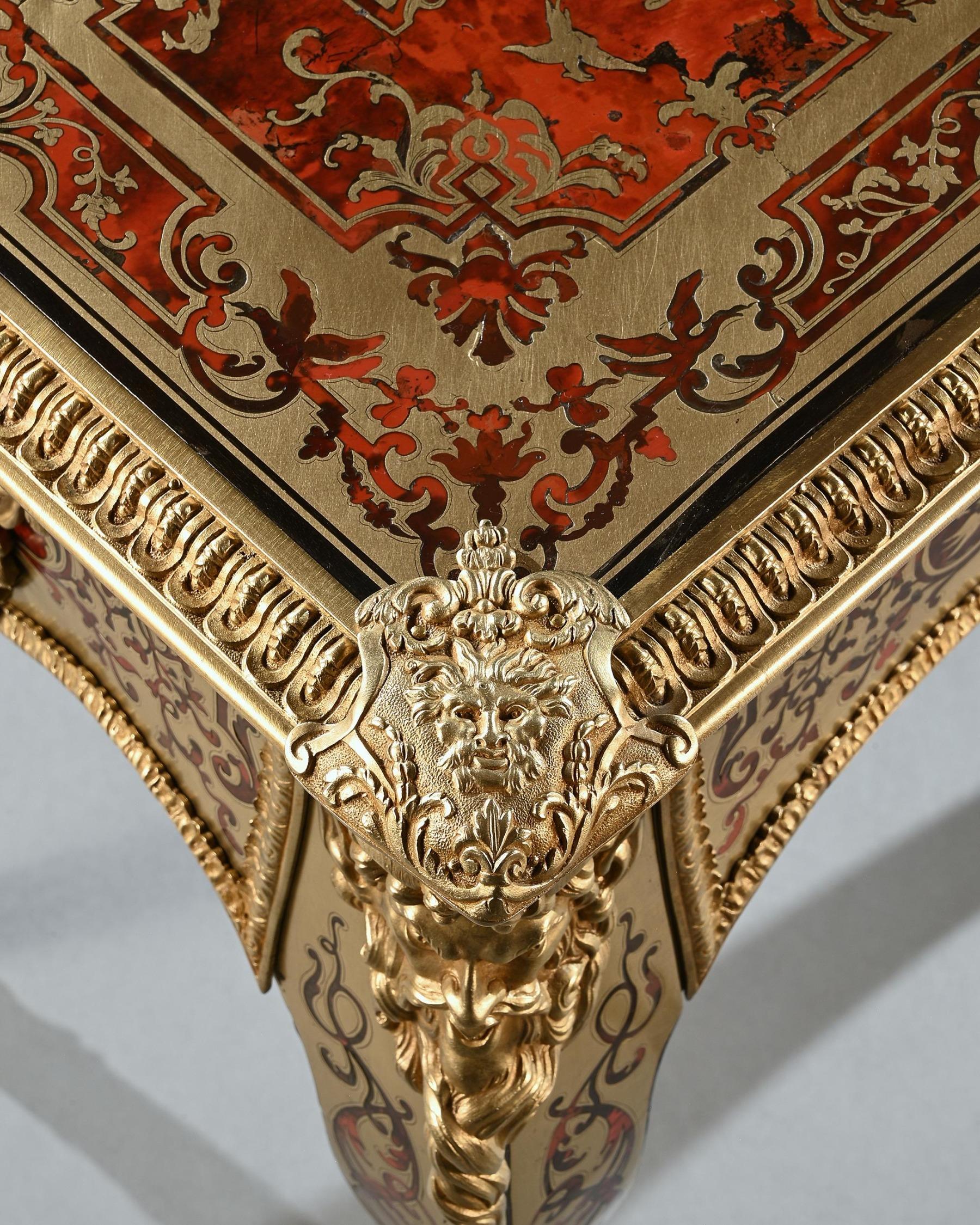 An Exceptional George Iv Period Boulle Games Table Attributed to Thomas Parker For Sale 4