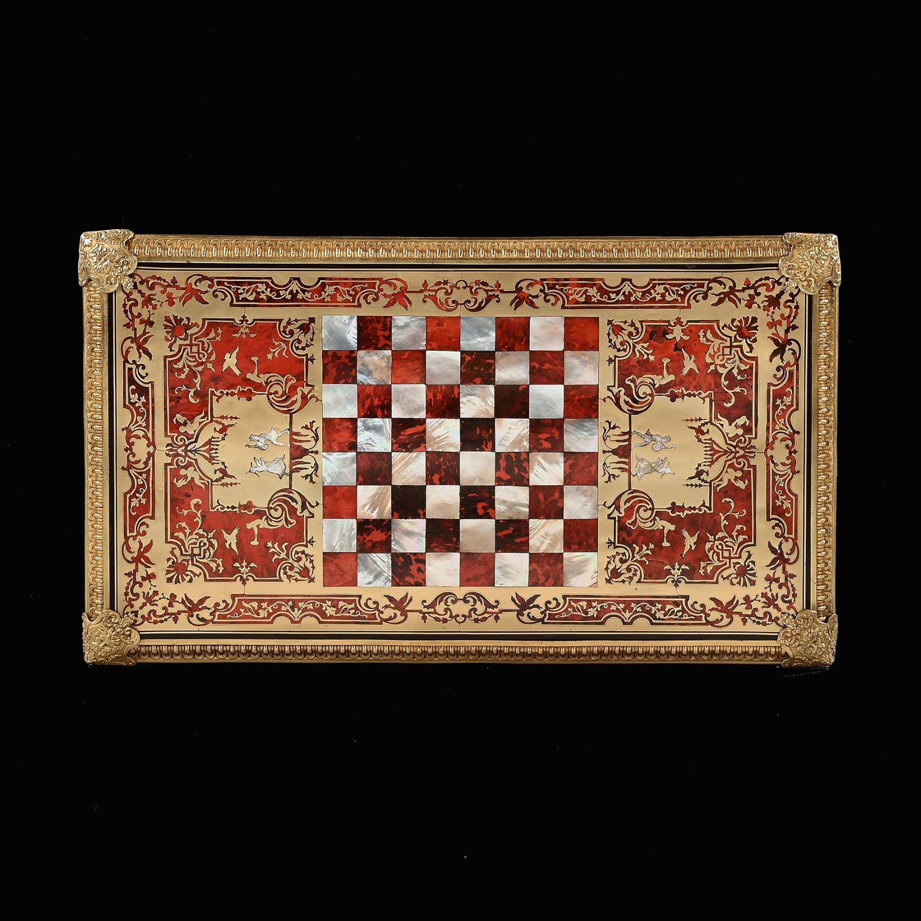 An Exceptional George Iv Period Boulle Games Table Attributed to Thomas Parker For Sale 6