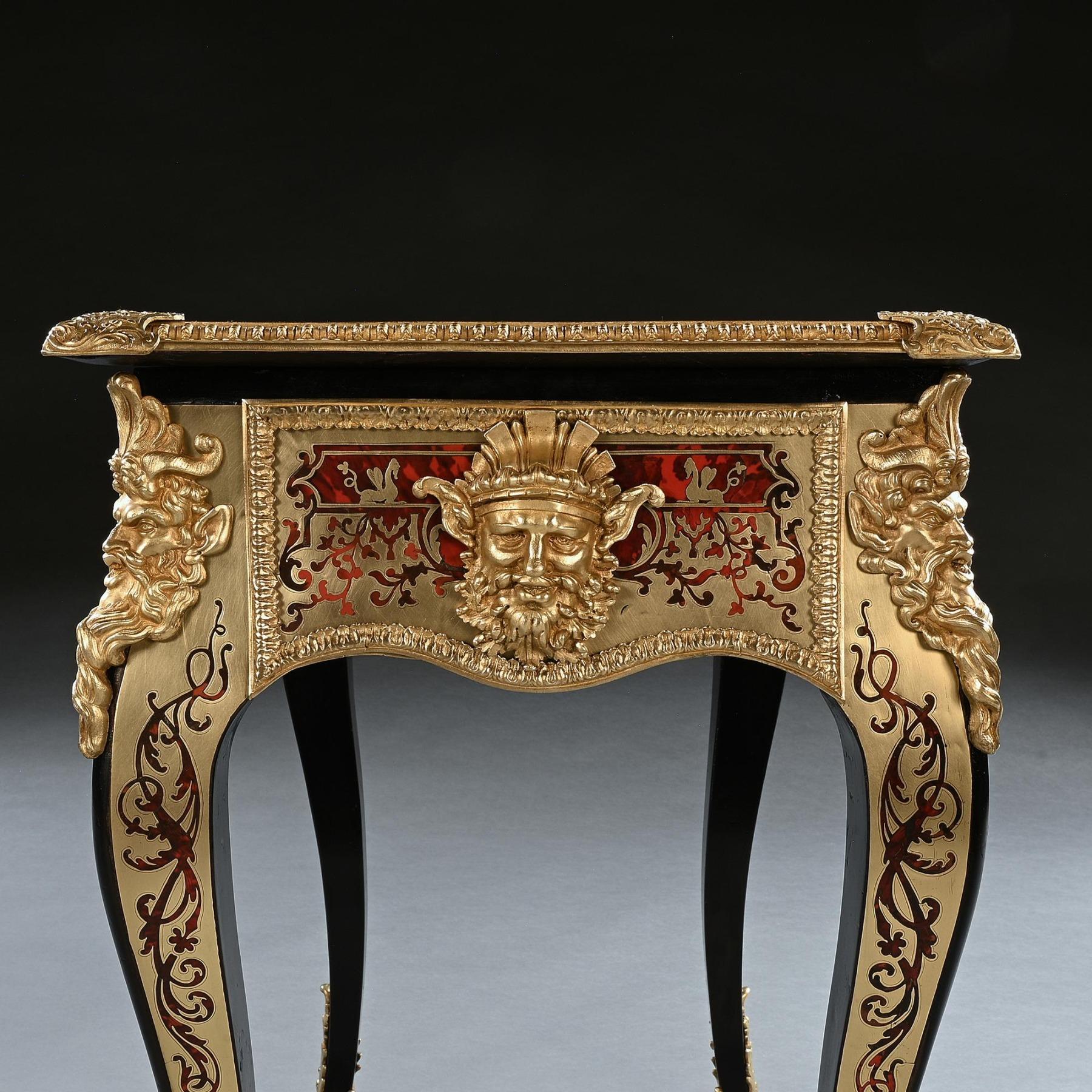 Bronze doré Exceptionnelle table de jeu Boulle d'époque George Iv attribuée à Thomas Parker en vente