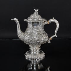 Exceptional Georgian Silver Five Piece Tea and Coffee Set