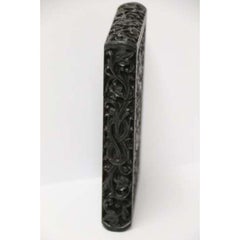 Exceptional Indian Raj Period Carved Ebony Calling Card Case