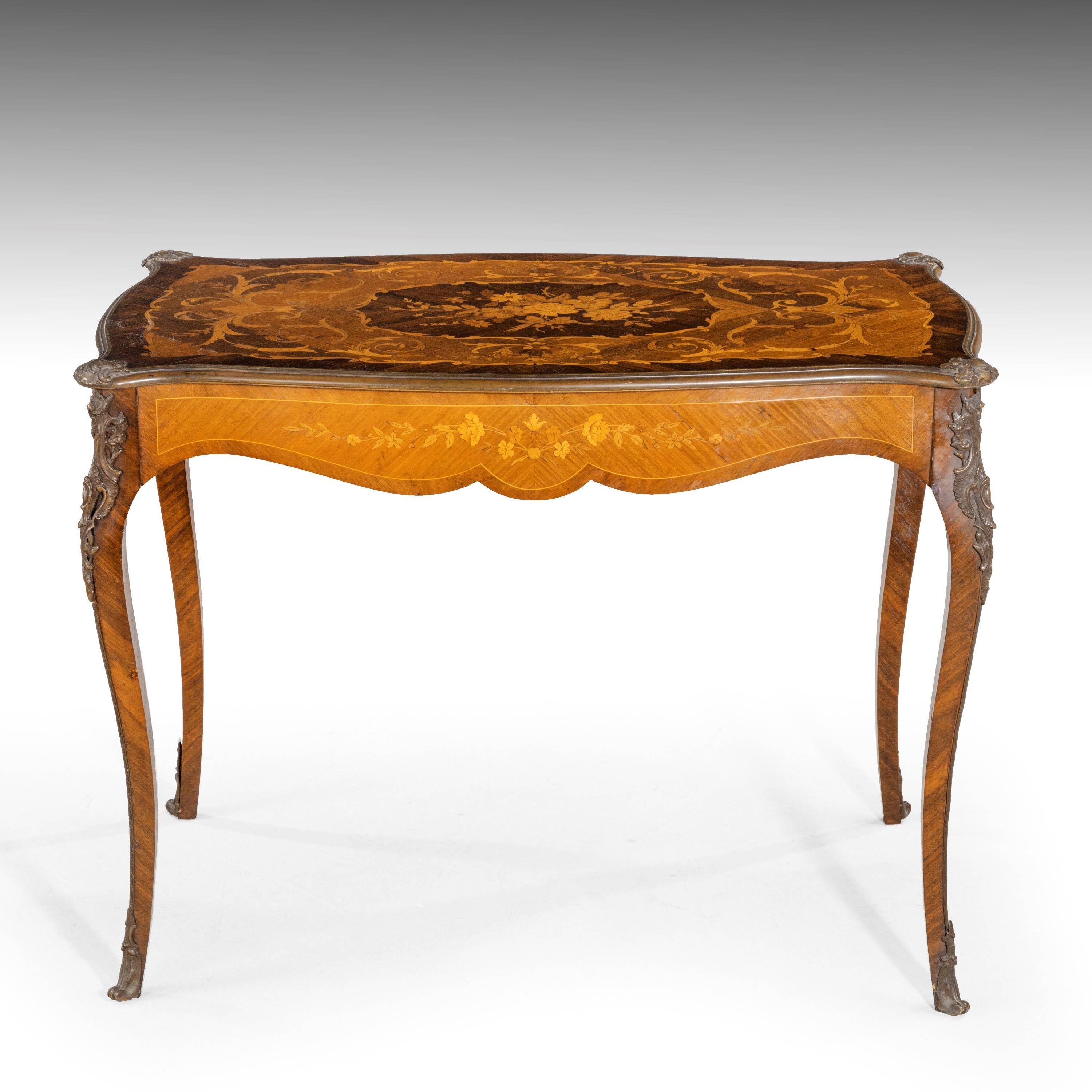 19th Century Exceptional Kingwood, Rosewood and Exotically Timbered Centre Table