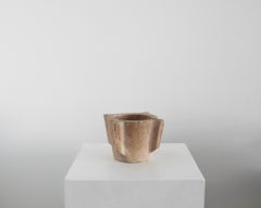 An Exceptional Large 19Th C. Portuguese Marble Mortar Wabi Sabi