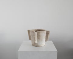 An Exceptional Large 19Th C. Portuguese Marble Mortar Wabi Sabi