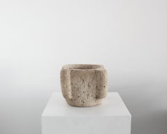 An Exceptional Large Primitive Wabi Sabi 18Th C. Catalan Stone Mortar