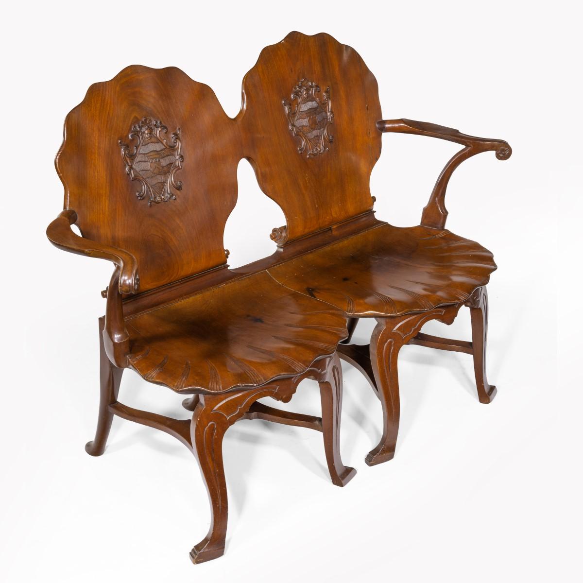 Außergewöhnliches Mahagoni-Sessel aus dem späten George II.-Stil, hergestellt für Anne Basset im Zustand „Gut“ im Angebot in Lymington, Hampshire