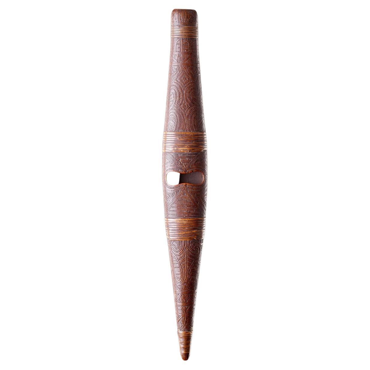 An Exceptional New Zealand Māori Bugle-Flute ‘Pu Turino’ For Sale